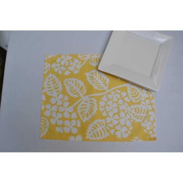Fleur de Soleil - Set de table enduit Hortensia jaune