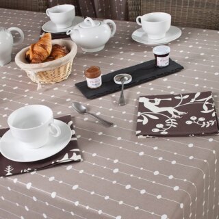 Set de table enduit Perle taupe par la marque Fleur de Soleil Fleur de Soleil - Set de table enduit Perle taupe