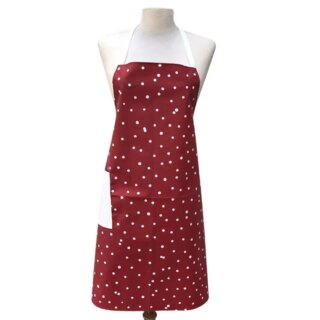 Tablier enduit Confettis rouge par la marque Fleur de Soleil Fleur de Soleil - Tablier enduit Confettis rouge