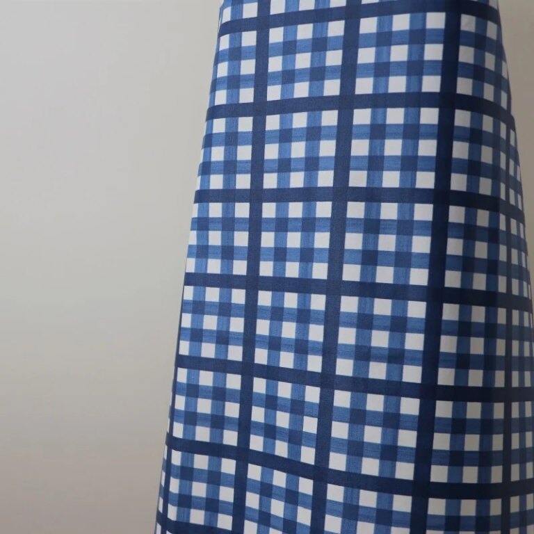 Fleur de Soleil - Tablier enduit Vichy bleu