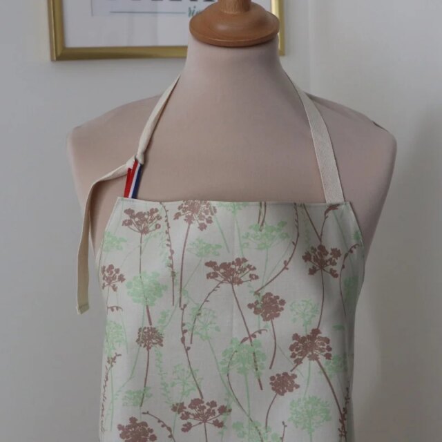 Fleur de Soleil - Tablier enduit Herbes taupe verte