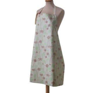 Tablier enduit Herbes taupe verte par la marque Fleur de Soleil Fleur de Soleil - Tablier enduit Herbes taupe verte
