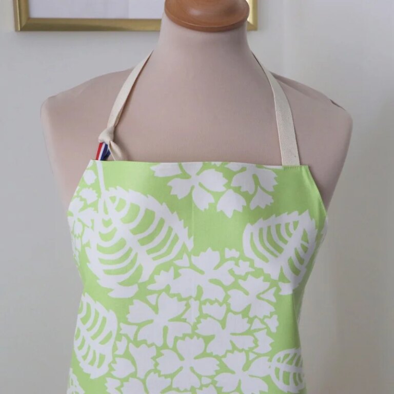 Fleur de Soleil - Tablier enduit Hortensia vert