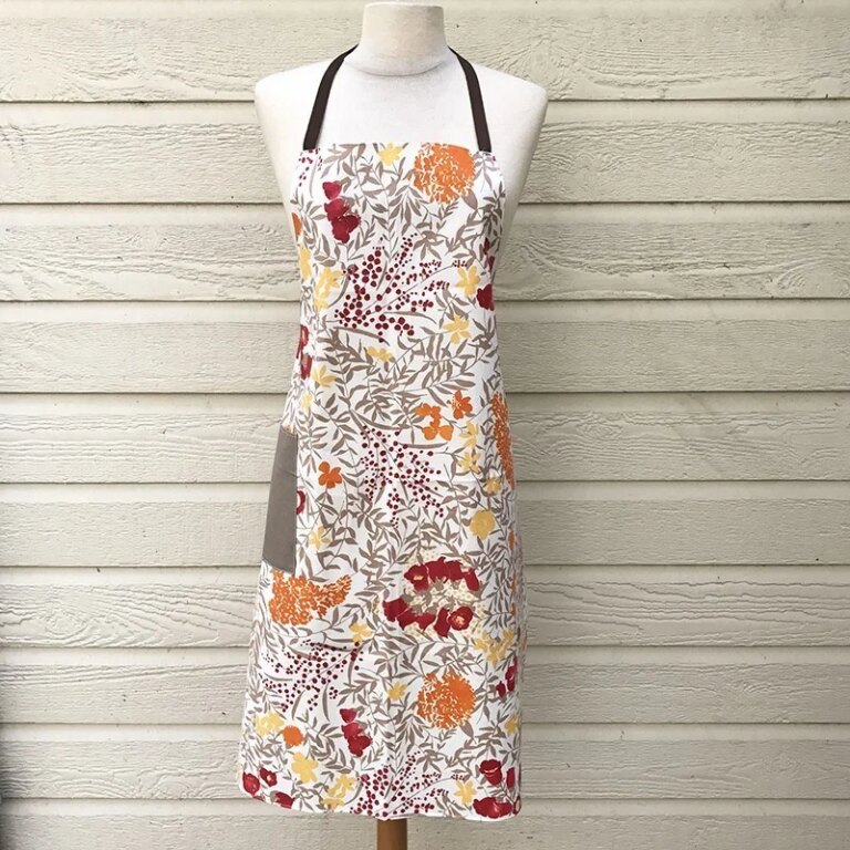Fleur de Soleil - Tablier enduit Mimosa rouge