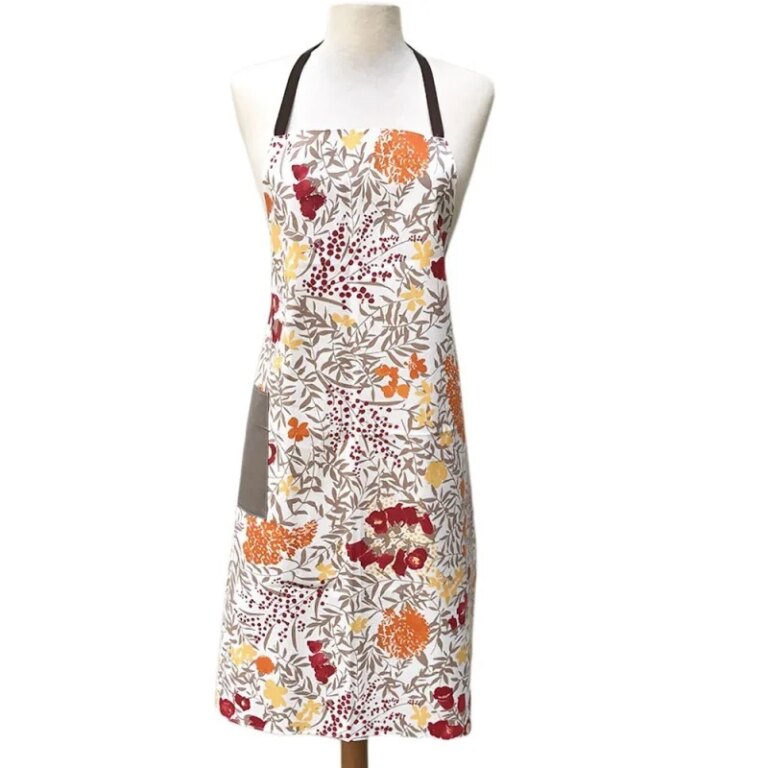 Fleur de Soleil - Tablier enduit Mimosa rouge