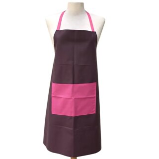 Tablier enduit Uni prune par la marque Fleur de Soleil Fleur de Soleil - Tablier enduit Uni prune