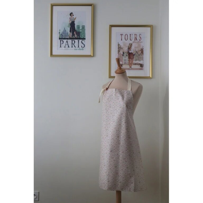 Fleur de Soleil - Tablier enduit Anémone rose
