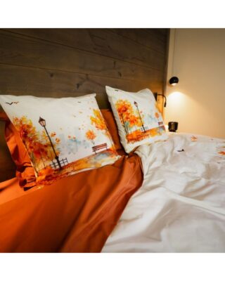 Blanc de Gérardmer - Taie d’oreiller en Percale imprimée Central Park 65x65cm
