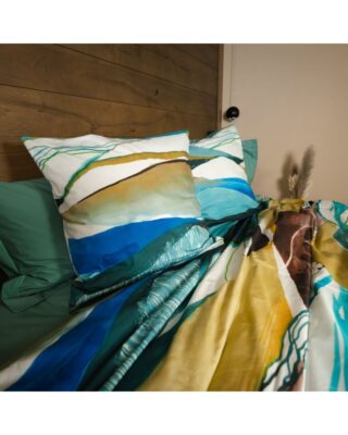 Blanc de Gérardmer - Taie doreiller en Percale imprimée Mirage 65x65cm