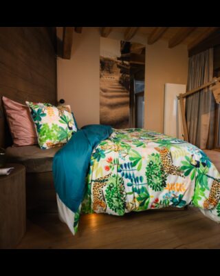 Blanc de Gérardmer - Taie doreiller en Percale imprimée Sauvage 65x65cm