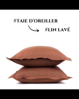 Blanc de Gérardmer - Taie doreiller  Lin lavé Déstockage