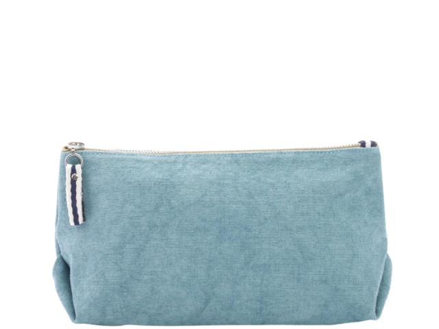 trousse coton bleu francais large 66c66aea7c5c5487552233 TUSSOR - Trousse toile large Bleu français