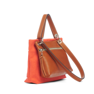 TUSSOR - Equipier corail & yole cuir gold , Anse cuir