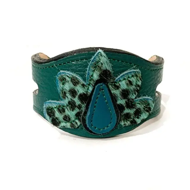 Bracelet Manchette Cuir Nature par la marque Maison Rottier Maison Rottier - Bracelet Manchette Cuir Nature