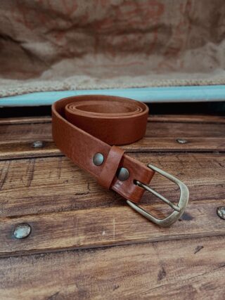 Maison Rottier - Ceinture Cuir Unisexe Marron 30mm