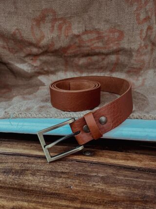 Ceinture Cuir Unisexe Marron 35mm par la marque Maison Rottier Maison Rottier - Ceinture Cuir Unisexe Marron 35mm