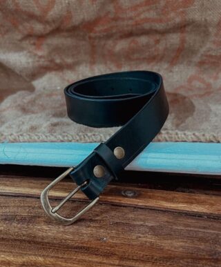 Maison Rottier - Ceinture Cuir Unisexe Noir 30mm