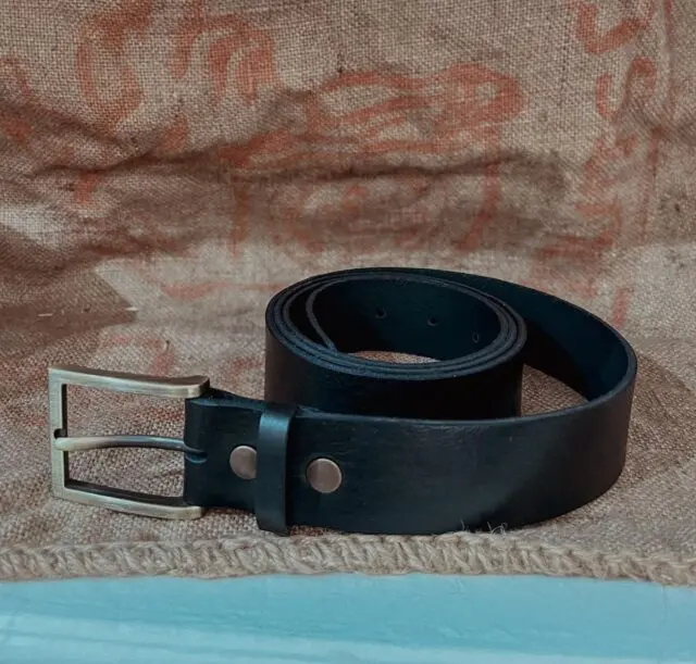 Maison Rottier - Ceinture Cuir Unisexe Noir 35mm