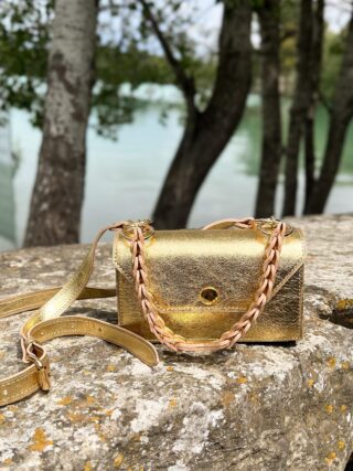 Maison Rottier - Petit Sac en Cuir Doré – Suzanne