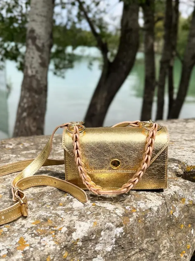 Maison Rottier - Petit Sac en Cuir Doré – Suzanne