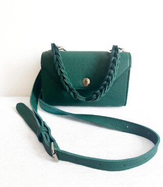 Petit Sac en Cuir Vert – Suzanne par la marque Maison Rottier Maison Rottier - Petit Sac en Cuir Vert – Suzanne