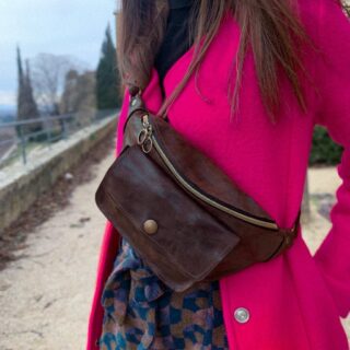 Maison Rottier - Sac Banane Cuir Marron Chocolat