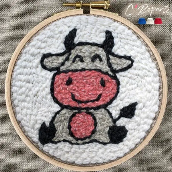 C’Reparti - Kit Punch Needle 1 Motif  Beltache la Vache