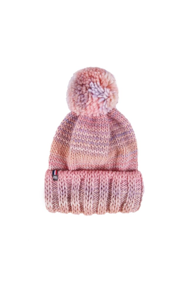 Bonnet Rafael avec pompon Pastel Nude par la marque Maison Bonnefoy Maison Bonnefoy - Bonnet Rafael avec pompon Pastel Nude