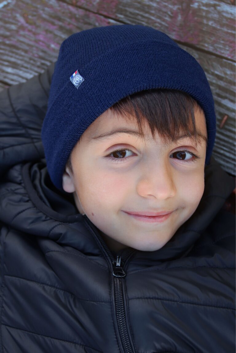 maison-bonnefoy - Bonnet revers Elie Enfant – Fer (Elie)