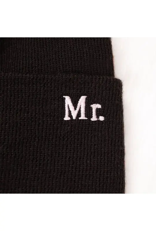 Maison Bonnefoy - Lots de 2 bonnets assortis Saint-Valentin Mrs & Mr