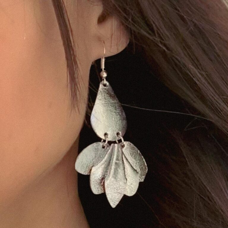 Maison Rottier - Maroquinerie fabriquée en France - Boucles d'Oreilles Argent