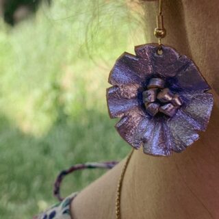 Maison Rottier - Boucles d’Oreilles Or Lavande