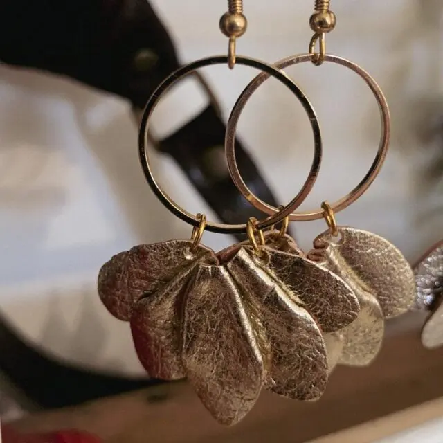Maison Rottier - Boucles d’Oreilles Or Doré
