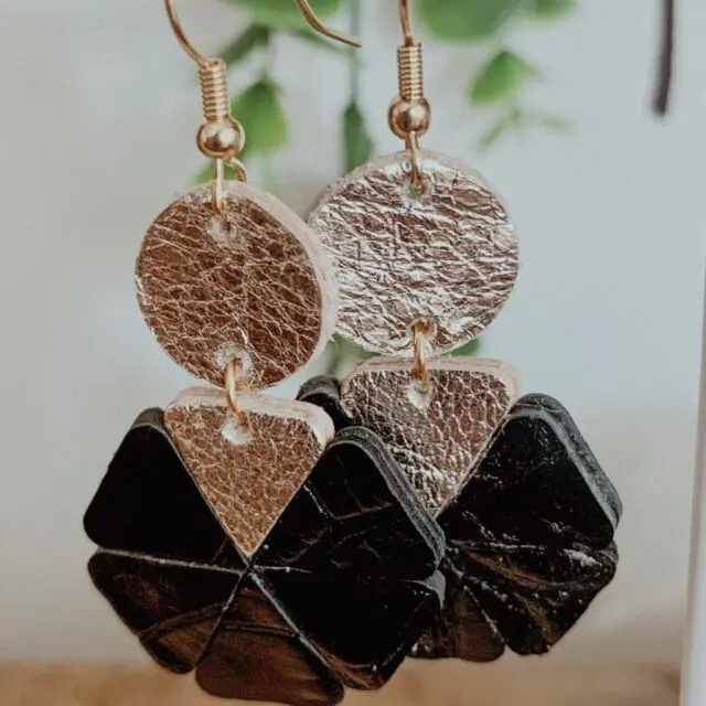 Maison Rottier - Boucles d’Oreilles Or Noir