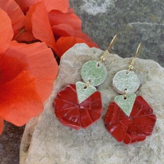 Maison Rottier - Boucles dOreilles Or Rouge