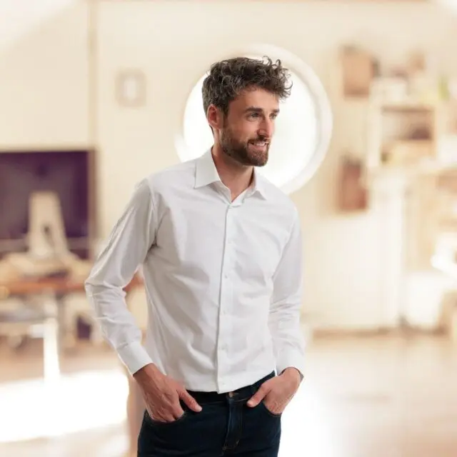 Chemise française blanche par la marque PALÂBA PALÂBA - Chemise française blanche