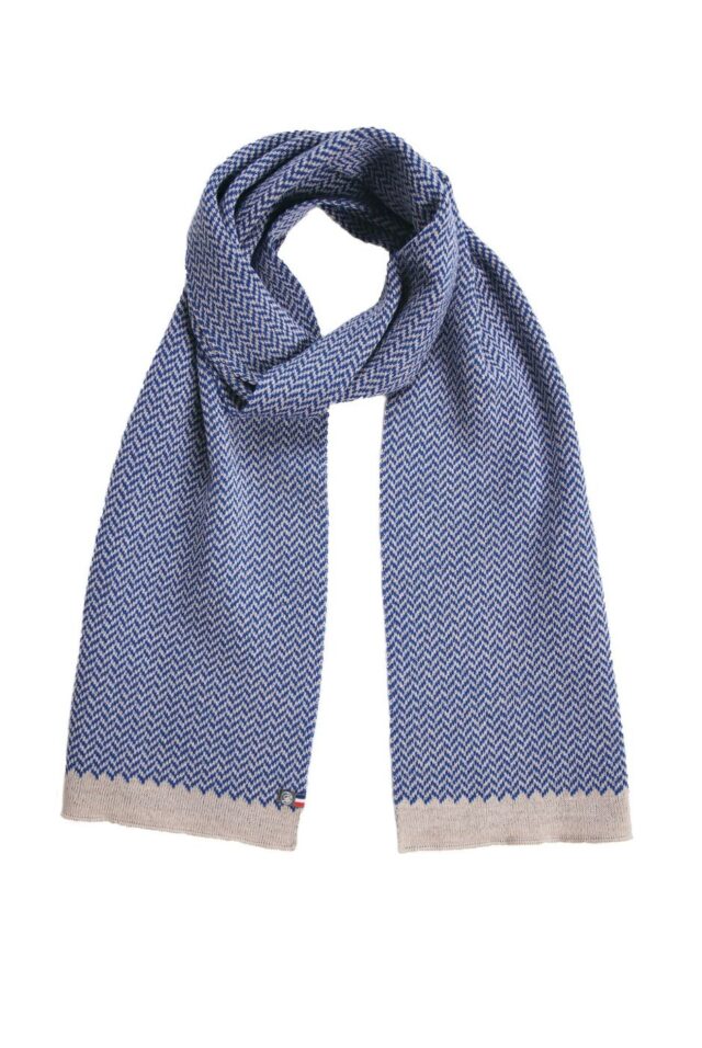 Maison Bonnefoy - Echarpe Adam Beige bleu