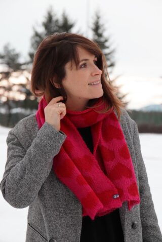 Maison Bonnefoy - Echarpe Chloé Rose-rouge