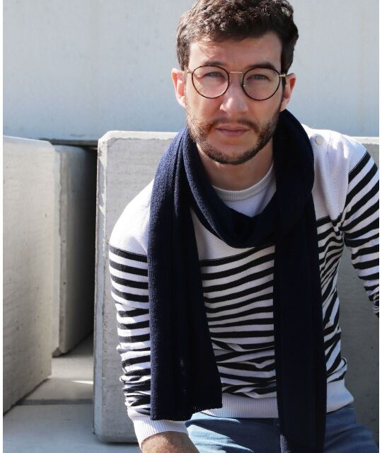 Maison Bonnefoy - Écharpe Jasmin Marine (Jasmin)