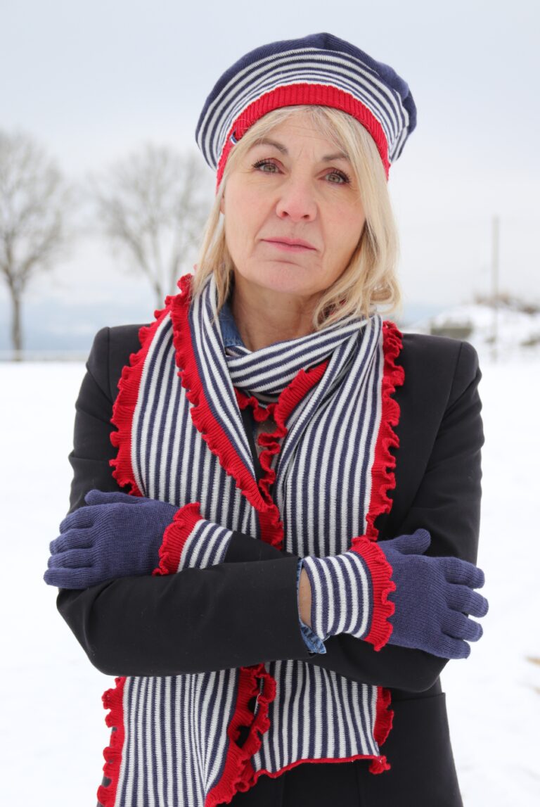 maison-bonnefoy - Echarpe Léna – Rouge Saphir