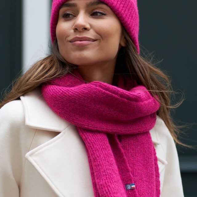 Maison Bonnefoy - Echarpe Natacha Fuchsia pailleté