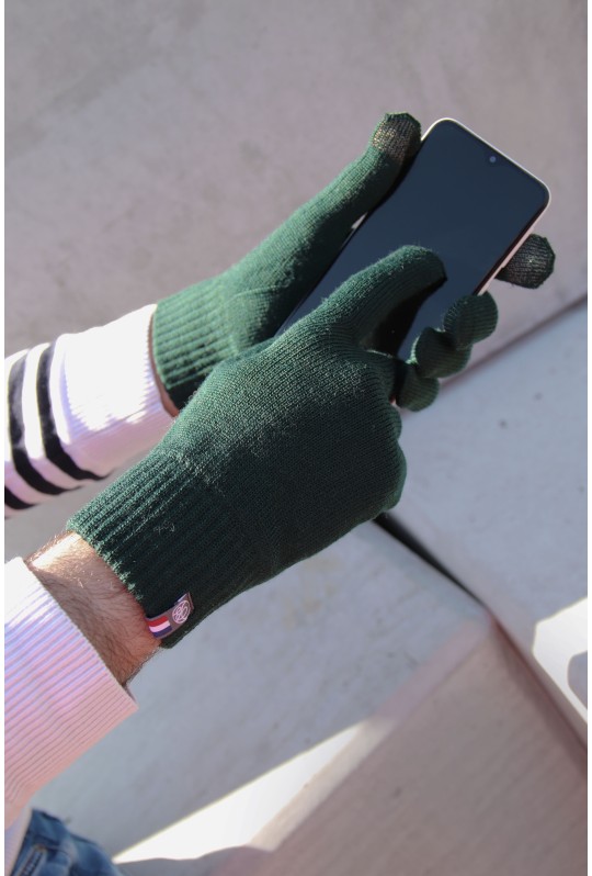 Gants tactiles Perinne Sapin XS par la marque Maison Bonnefoy Maison Bonnefoy - Gants tactiles Perinne Sapin XS