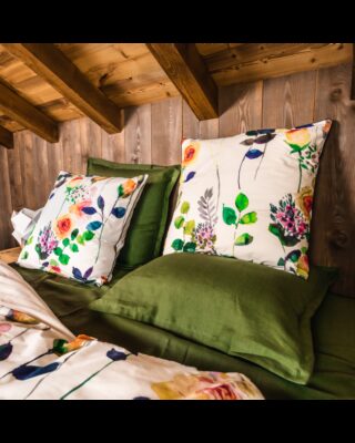 Blanc de Gérardmer - Taie d’oreiller en Percale imprimée Comtesse 65x65cm