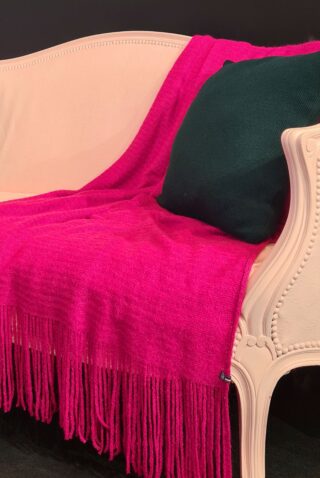 Maison Bonnefoy - Plaid en mohair Valence Fuchsia (Pauline)