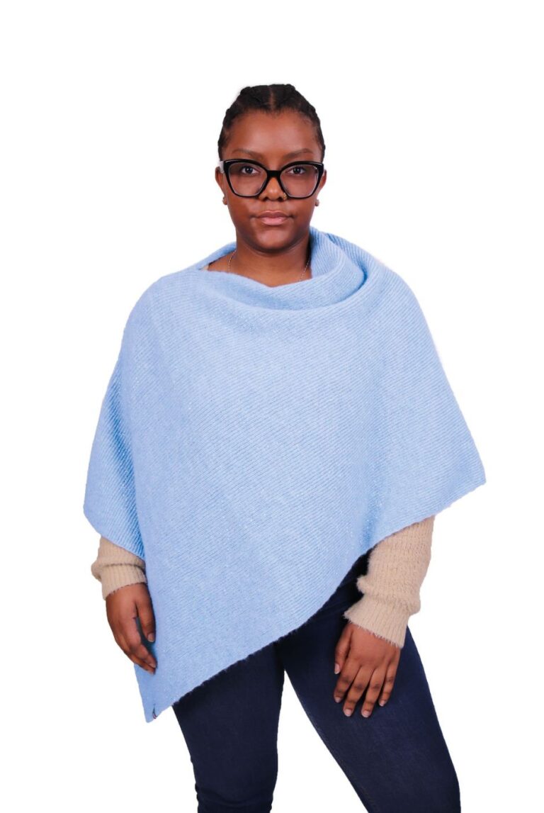 maison-bonnefoy - Poncho Natacha – Ecru pailleté