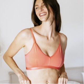 Matins d’avril - ROMY  brassière coton bio  Orange POP