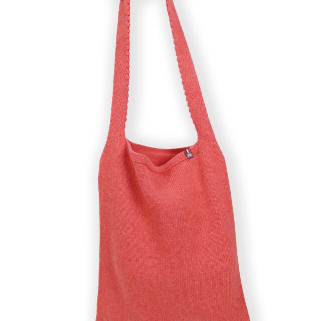 Maison Bonnefoy - Sac Olivia en maille en matière recyclée Corail