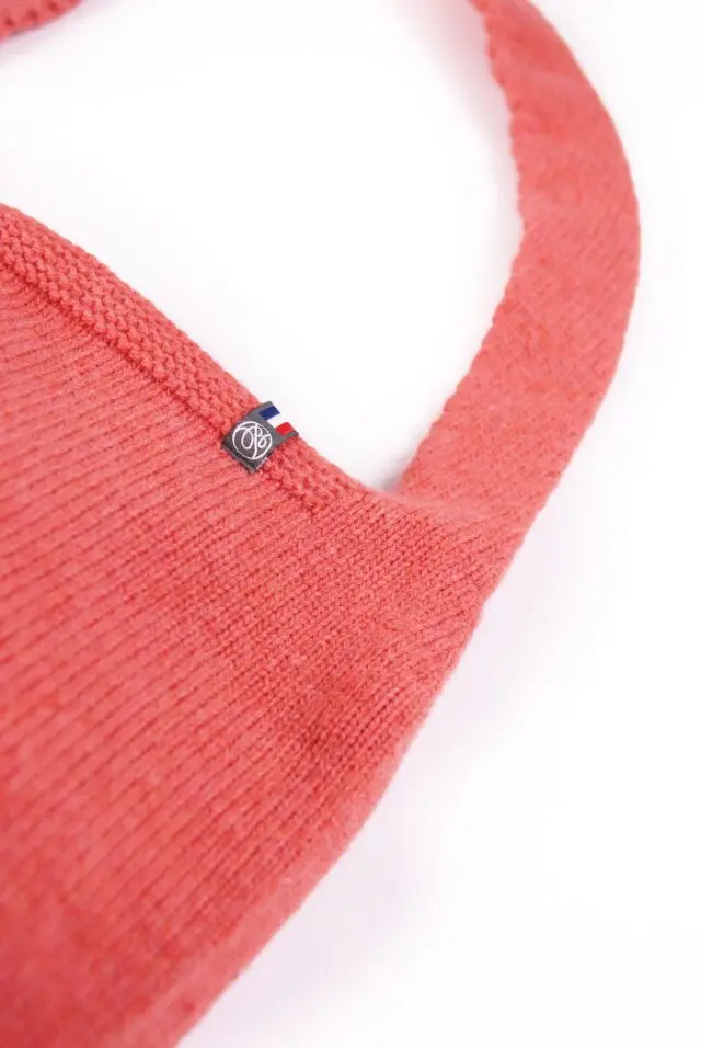 Maison Bonnefoy - Sac Olivia en maille en matière recyclée Corail