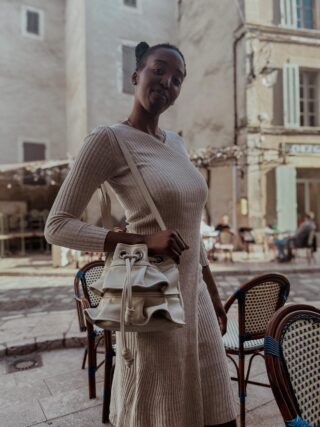 Maison Rottier - Sac Seau en Cuir Ecru Grainé – Élise