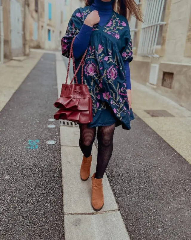 Maison Rottier - Sac Seau en Cuir Rouge Bordeaux Grainé – Élise